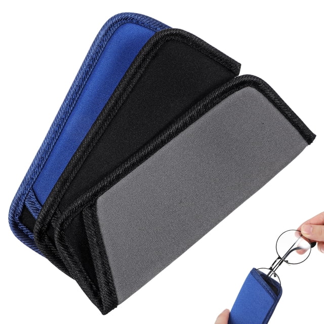 Estuche delgado para gafas (3 unidades), funda protectora suave para gafas, estuche deslizante para gafas, funda portátil para gafas