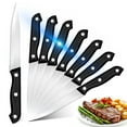 thumbnail image 4 of Serrated Steak Knives Set of 6 Sharp Dinner Knife Cutlery Set Stainless Steel Kitchen Knife for Precise Cutting,Dishwasher Safe, 4 of 8