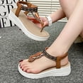 thumbnail image 4 of Hoshose Summer Platform Sandals for Women Boho Style Open Toe Comfort Beach Sandals, 4 of 8