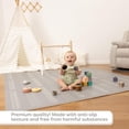 thumbnail image 7 of CHILDLIKE BEHAVIOR Grey Mudcloth Play Mat - Non-Toxic Foam Interlocking Tiles 72x72 Inch for Infants, Toddlers and Kids - Baby Play Mat, 7 of 7