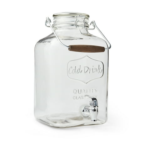 

Better Homes & Gardens 2 Gallon Glass Beverage Dispenser with Glass Clamp Lid