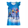 thumbnail image 1 of Moonsky Girls Kpop Demon Hunters Pajamas Dress One Piece Summer Dress Demon Hunters Suit Pop Singer for 2-12 Years Kids(120#Blue), 1 of 4