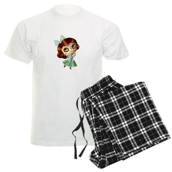 CafePress - The Day Of The Dead Vintage Doll Pajamas - Men's Light Loose Fit Cotton Pajama Set