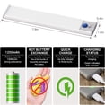 thumbnail image 3 of VOLIVO 34 LED Under Cabinet Lights, USB Rechargeable Closet Lighting kit with Motion Sensor and Magnetic Strip for Wardrobe, Kitchen Wireless Lighting,2 Pack, 3 of 6