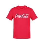 Officially Licensed Coca-Cola Classic Logo Distressed Design Men's T-shirt