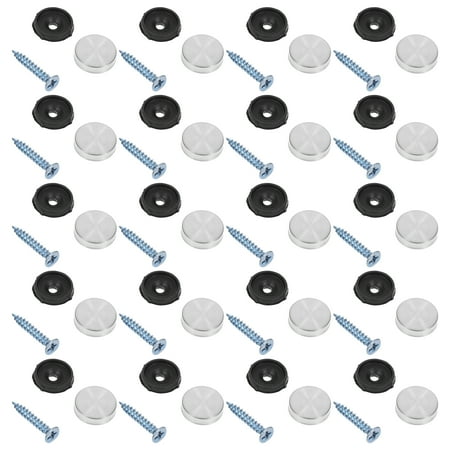 FRCOLOR 100pcs Stainless Steel Mirror Screws With Decorative Caps Replacement Cover Nails For Advertising Hardware And Decorative Mirrors
