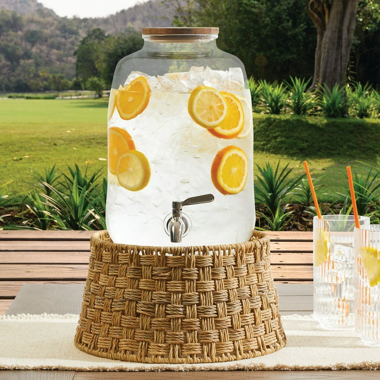 Better Homes & Gardens Rattan 11 Beverage Dispenser Stand 