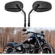 thumbnail image 1 of Espejos negros para motocicleta de 8mm, ala de manillar para Dyna Super Glide Street Glide Road Glide Softail, 1 of 5