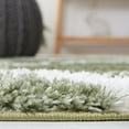 thumbnail image 4 of SAFAVIEH Tahoe Elwyn Geometric Shag Runner Rug, Sage/White, 2' x 9', 4 of 8