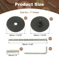 thumbnail image 2 of Uxcell Door Hole Cover Plate, (Black) Stainless Steel Deadbolt Cover Plate Door Knob Hole Filler Plates with 3.54" Connecting Screws, Suit for - 1" Holes/Door/Cabinet/Wall, 2 of 7