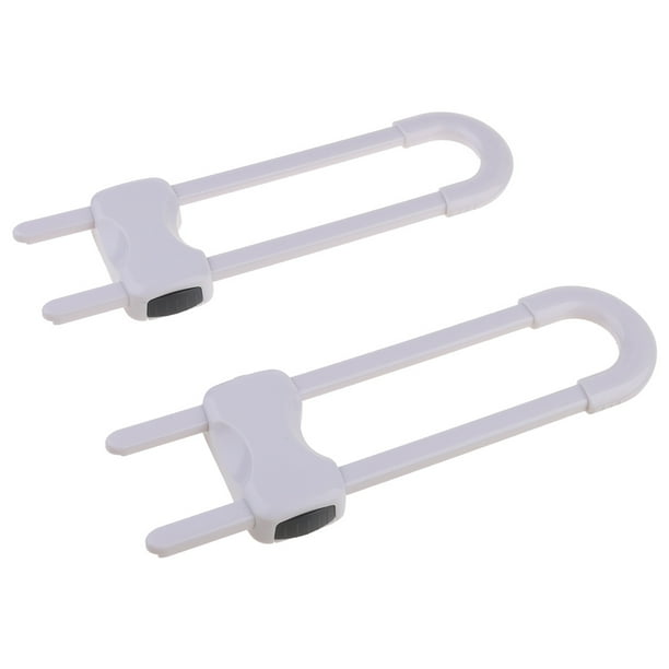 2 Pack Child Safety Sliding Locks Baby U Shape Sliding Safety