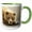 Green/White, variant on 3drose, Brown Bear, Silver Salmon Creek, Lake Clark National Park, Alaska., 11oz Two-tone Black Mug