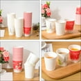 thumbnail image 4 of 50 vasos de papel desechables para decoración de mesa, festivales, fiestas de cumpleaños, vasos de jugo, 4 of 8