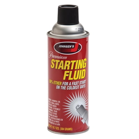 Johnsen's Premium Starting Fluid, 50% Ether, All-Weather Formula, 10.7oz