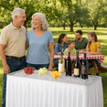 thumbnail image 3 of Modern Home 4' Portable Folding Party Ice Bin Table with Skirt (White), 3 of 7