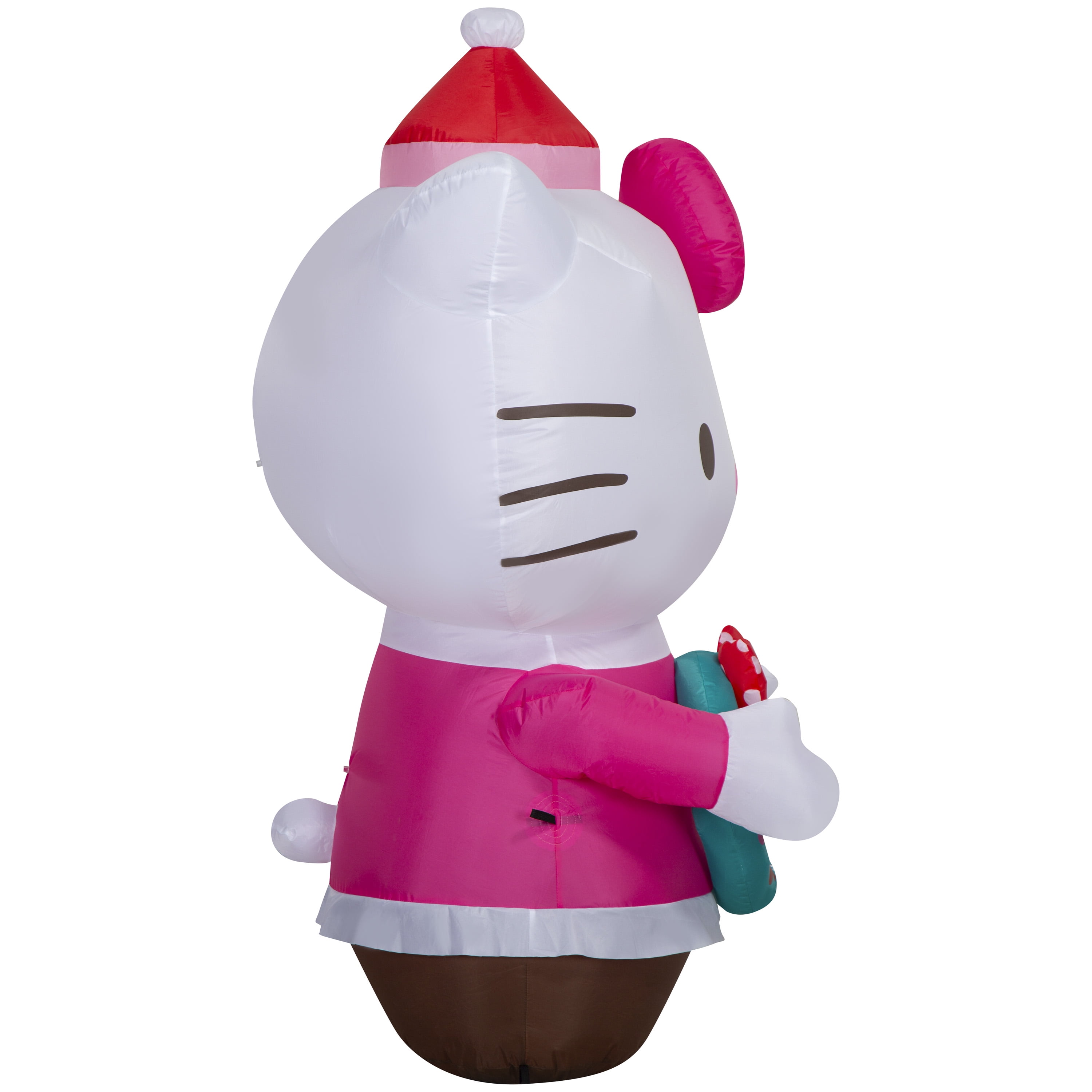4.5 ft Hello Kitty in Dress Christmas Airblown Yard Inflatable, Multicolor, by Sanrio