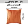 thumbnail image 6 of Unique Bargains Velvet Throw Pillow Covers Set of 2 Square Cushion Orange 18" x 18", 6 of 6