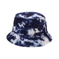 thumbnail image 2 of Summer Sales Under $5 Dark blue Bucket Hats for Men Women GIJNRIUIUA Male's and Female's Casual Fisherman's Hat 3D Printed Pattern Tie Dye Double Basin Hat Outdoor Visor Baseball Caps, 2 of 4