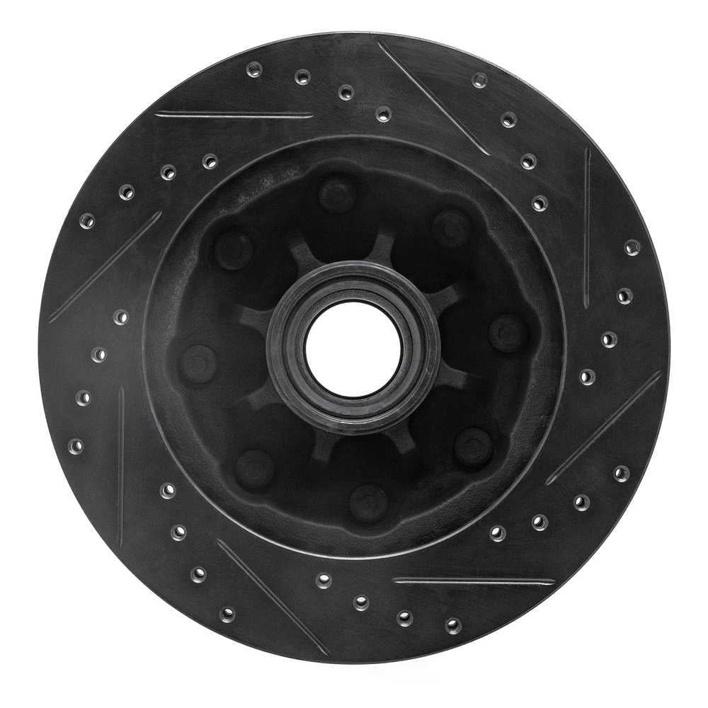 Dynamic Friction Company 633-48004L DFC Brake Rotor - Drilled And Slotted - Black