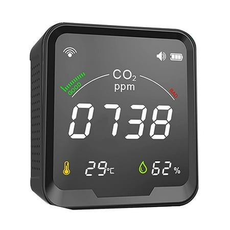 

CO2 Detector Indoor Air Quality Monitor NDIR Sensor Carbon Dioxide Detector Temperature Humidity Air Tester