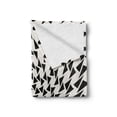 thumbnail image 2 of Abstract Soft Flannel Fleece Blanket, Contemporary Reflection of Triangels Creates Optical Illusion Monochrome Art, Cozy Plush for Indoor and Outdoor Use, 50" x 60", White and Black, by Ambesonne, 2 of 6