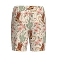thumbnail image 7 of Daiia Floral Cowboy Boots Mens Woven Stretch Pajama Short,Short Pajama Pants-Medium, 7 of 7