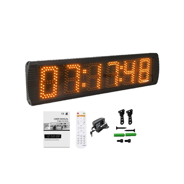 Lightweight Remote Control Digital Alarm Clock, LED Countdown Timer, Wall Clock, Outdoor