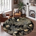 thumbnail image 2 of Circle Area Rug, Christmas Golden Doodle 1 Washable Non-Slip Floor Carpet, Soft Rug for Living Room Bedroom Decor 59 Inch, 2 of 6
