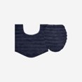 thumbnail image 3 of Home Weavers Essence Microfiber 2-Piece Bath Rug Set, 18" x 18", 20" x 20", Navy, 3 of 4