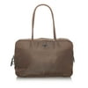Pre-Owned Prada Tessuto Handbag Nylon Fabric Brown