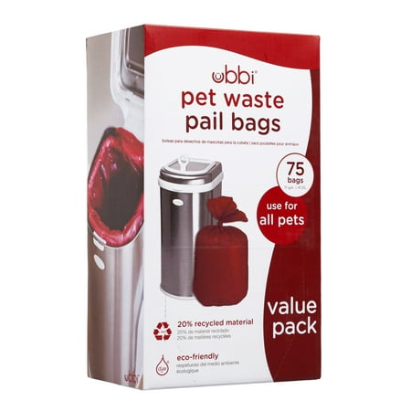UPC: 0698904109112 | Ubbi Pet Waste Pail Bags  Red  75 Count Value Pack