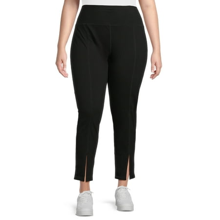 Athletic Works Women's and Women's Plus Front Slit Leggings, Sizes XS-5X