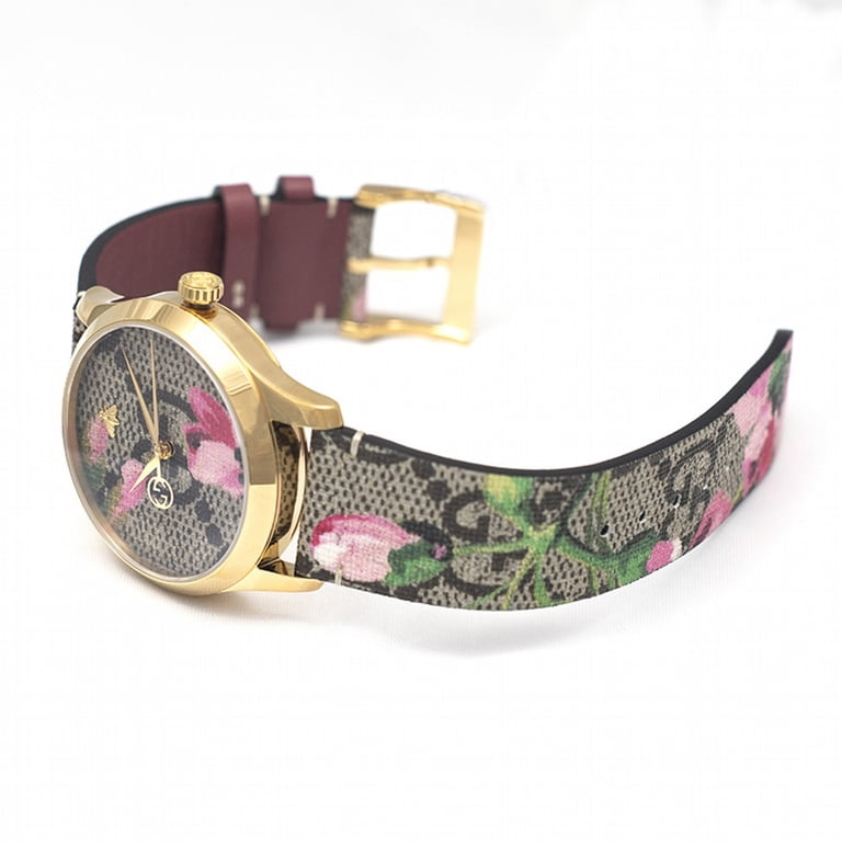 GUCCI G timeless Brown Dial Quartz Ladies Watch Gucci G Timeless Quartz Silver Dial Brown Leather Strap  main image 3