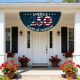 thumbnail image 5 of YaoZQ 250th Anniversary Patriotic Bunting Flag, 1776-2026 Years of Freedom Fan Banner, 3x1.5 ft Polyester Semi-Circle Pleated Flag for July 4th Memorial Day Outdoor Decor, 5 of 9