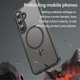 thumbnail image 3 of YEYKX Magnetic for Samsung Galaxy S25 FE 5G Case [Compatible with MagSafe] [Military Grade Drop Protection] Translucent Matte Shockproof Phone Case,Black, 3 of 7