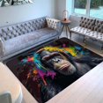 thumbnail image 1 of Monkey Rug & Home Decor-Cool Gorilla Black Area Rugs-Animal Monkey Rug Carpet Durable & Non-Slip Modern Rugs for Living Room Bedroom Man Cave Decorative-M65OW, 1 of 7