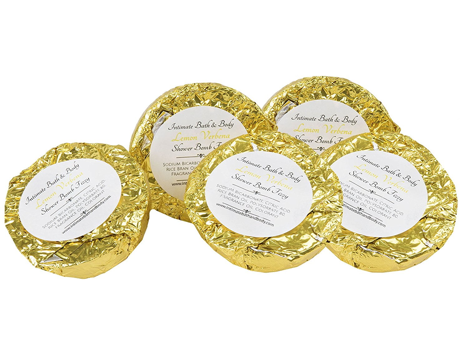 Shower Bomb Fizzies! 5 Pack Aromatherapy Shower Steamers -Lemon Verbena