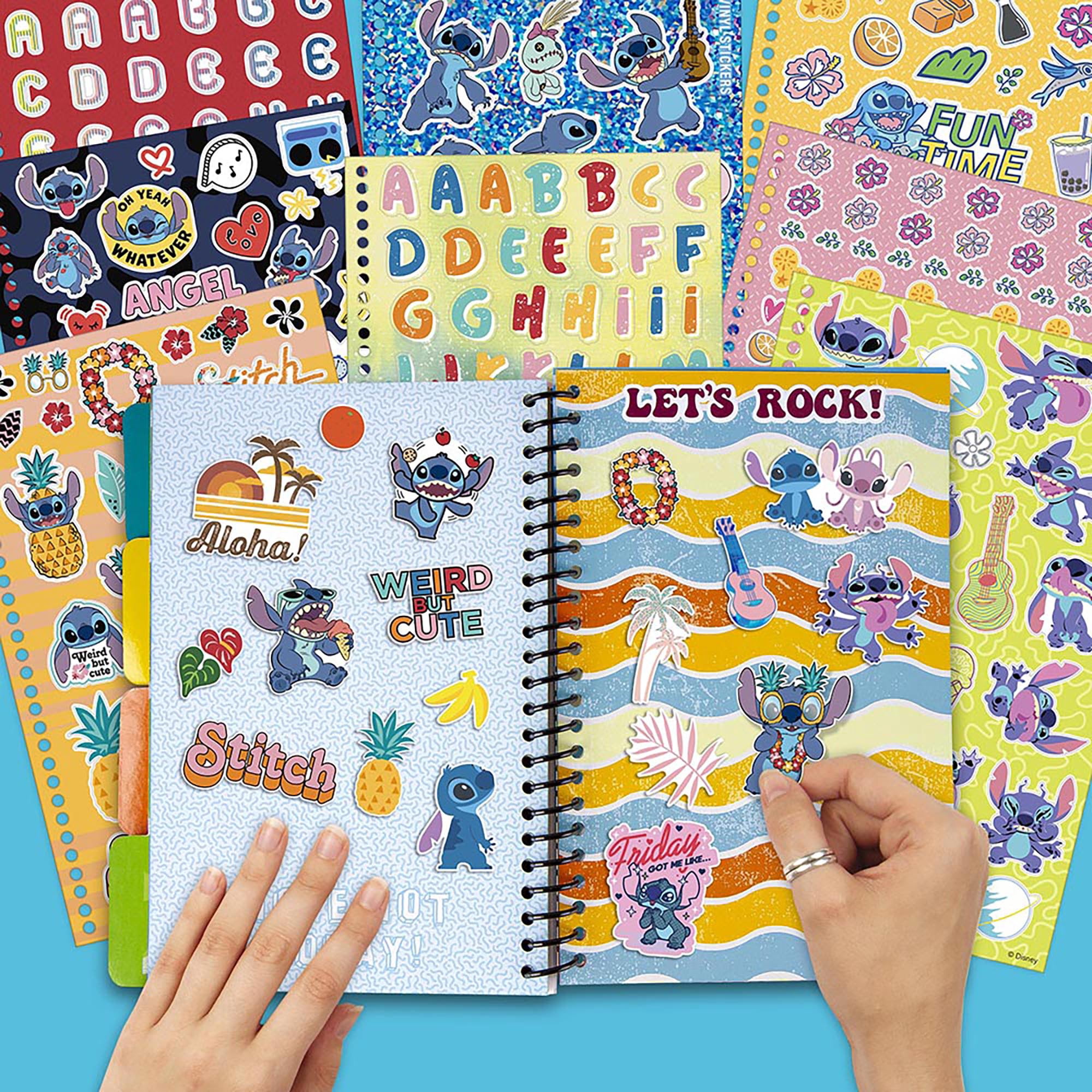 Fashion Angels: Disney Stitch - Sticker Collector Book - 1000+ Themed Stickers, Holographic-Vinyl-Colorful, 4 Tabbed Sections, Spiral Bound, Kids 8+