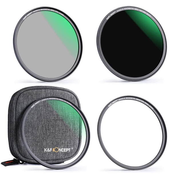 Kit de filtros de lentes K&F CONCEPT de 52 mm magnéticos MCUV CPL ND1000