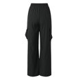 thumbnail image 5 of Gvdentm Women's High Waisted Scrub Cargo Pants Travel Y2K Streetwear Baggy Stretchy Pants with Multi Pockets Black,M, 5 of 5