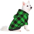 thumbnail image 2 of Haiem Buffalo Plaid Green Black for Winter Dog Hoodie Sweatshirts with Pockets Warm Dog Clothes for Small Dogs Chihuahua-Large, 2 of 7