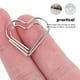 thumbnail image 5 of 100 clips metálicos con forma de corazón para archivos, pequeños y novedosos, para oficina, con forma de corazón., 5 of 6