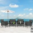 thumbnail image 2 of Gymax 8PCS Rattan Furniture Set Cushioned Sofa Coffee Table Backyard Porch Patio Grey, 2 of 7