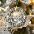 thumbnail image 2 of 2025 Christmas Tree Ornament, Acrylic Round Hanging Decoration for Xmas Tree, Festive Holiday Keepsake Gift, Snowflake Pattern Christmas Ornament, Holiday Decor, 2 of 7