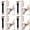Black 4PCS, variant on Ended Makeup Brush For Foundation And Contouring All Skin Types Beauty Tool With Flat And Angled Tips, 17.5 cm, Black 1PCS