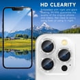 thumbnail image 4 of HAHDAXIA [3+1] for iPhone 14 Pro Max/ iPhone 14 Pro Camera Lens Protector, 9H Tempered Glass [Anti Scrach] [Ultra HD] Metal Individual Ring Camera Screen Protector Cover [Installation Tray][R, 4 of 7