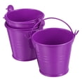 thumbnail image 1 of Cubos metálicos pequeños de 2"x2" Coloridos cubos lindos de caramelos pequeños cubos decorativos con asas moradas 3 paquetes, 1 of 1