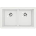 thumbnail image 2 of Karran Usa QU-810-GR Quartz Qu 32" Undermount Double Basin Quartz Composite Kitchen Sink in Grey, 2 of 7