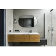thumbnail image 5 of ANDY STAR Oval Bathroom Mirrors, 30x48" Double Vanity Mirror, Black Framed Mirrors for Bathroom, Large Black Oval Mirror Metal Framed, Stainless Steel, 1" Deep Wall Mounted Vertical/Horizontal, 5 of 9