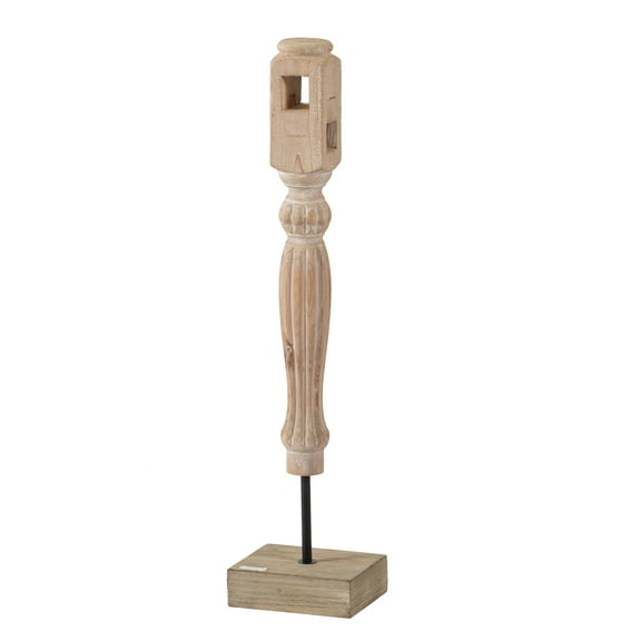 A&B Home Wooden Pin Table Top Decor - Natural, Black Finish